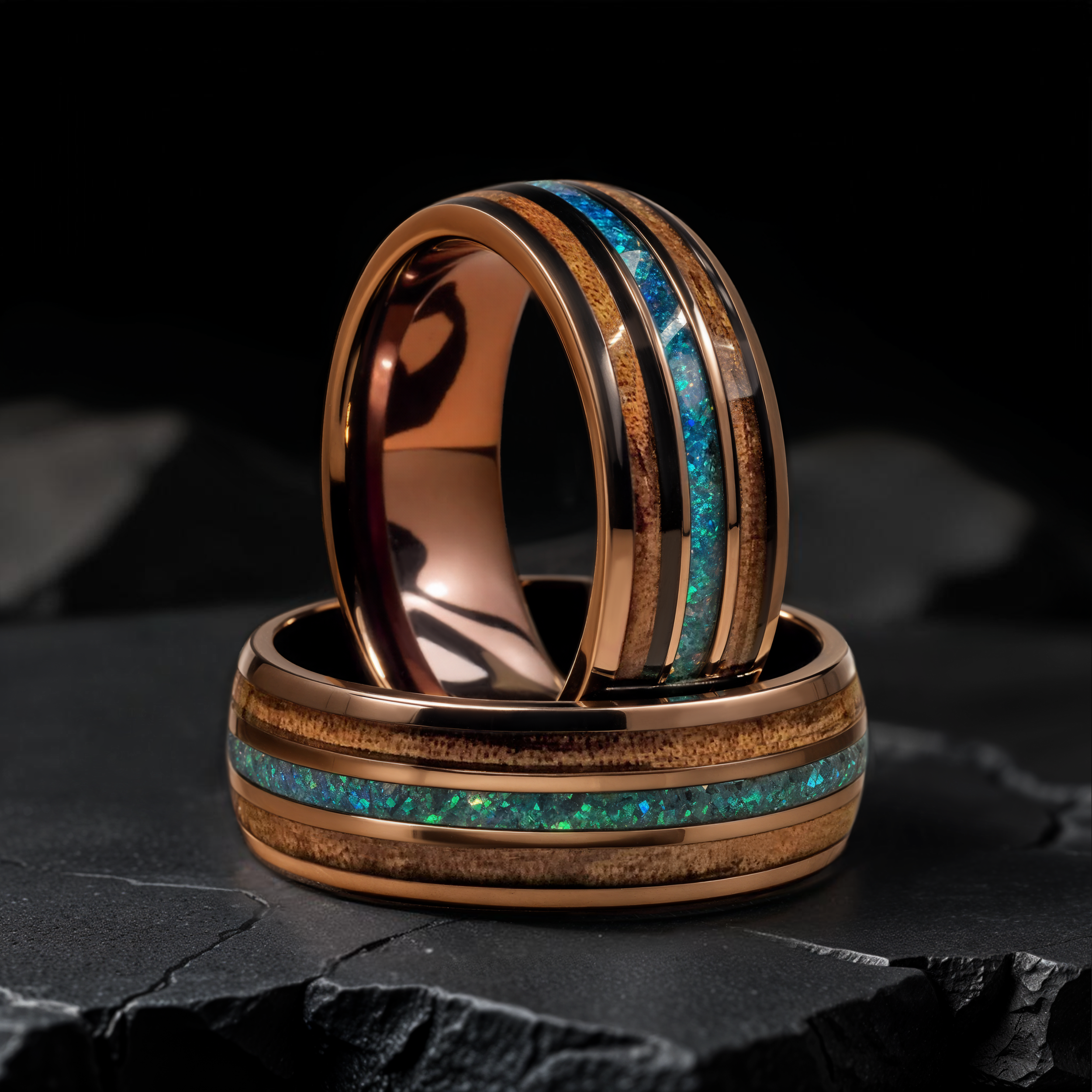 Hawaiian Koa Wood Wedding Ring