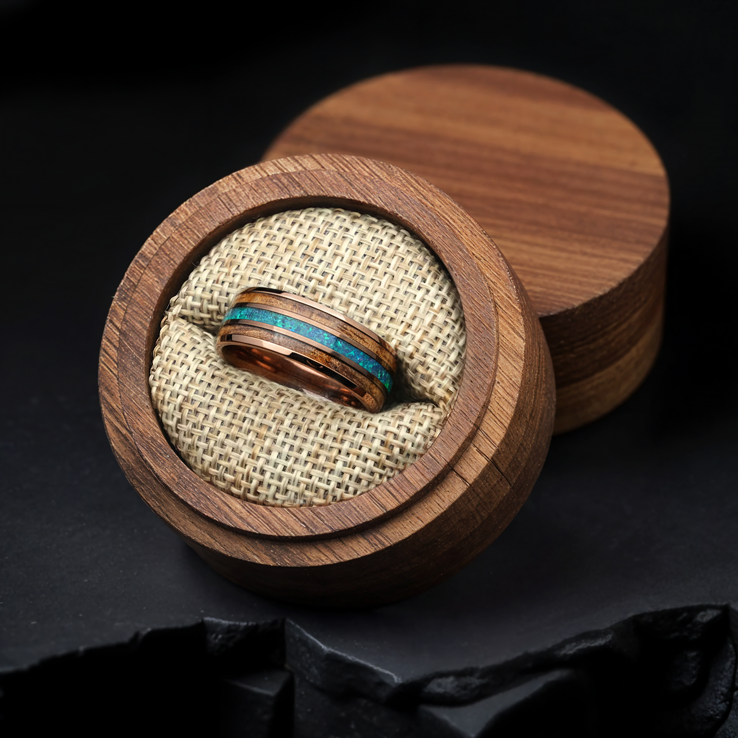 Hawaiian Koa Wood Wedding Ring