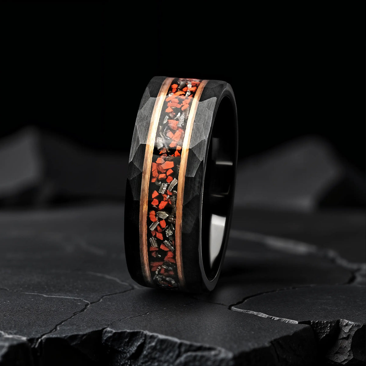 Exclusive Dinosaur Bone Men's Ring | Unique Men's wedding band