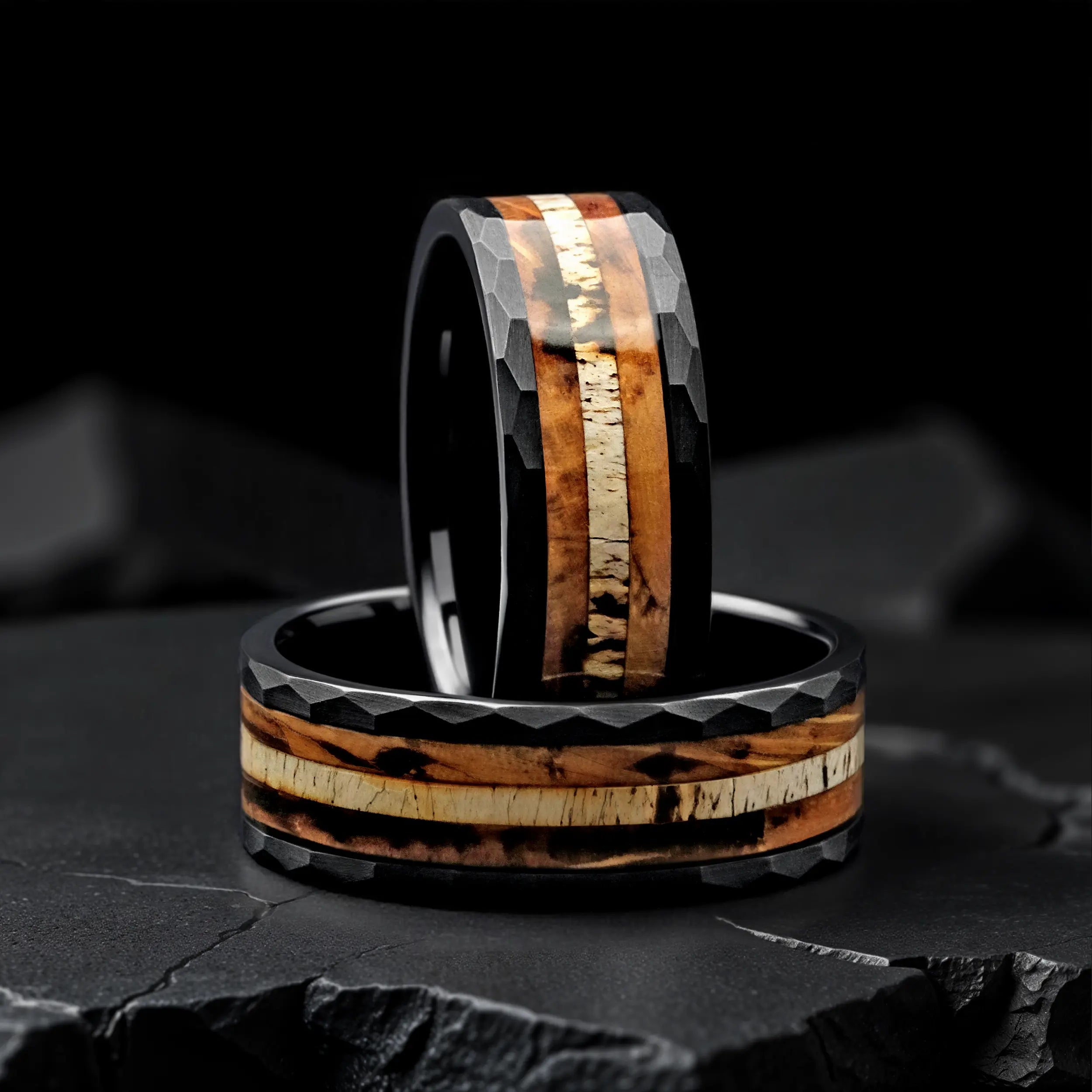 Ardent Whiskey Barrel & Antler Ring