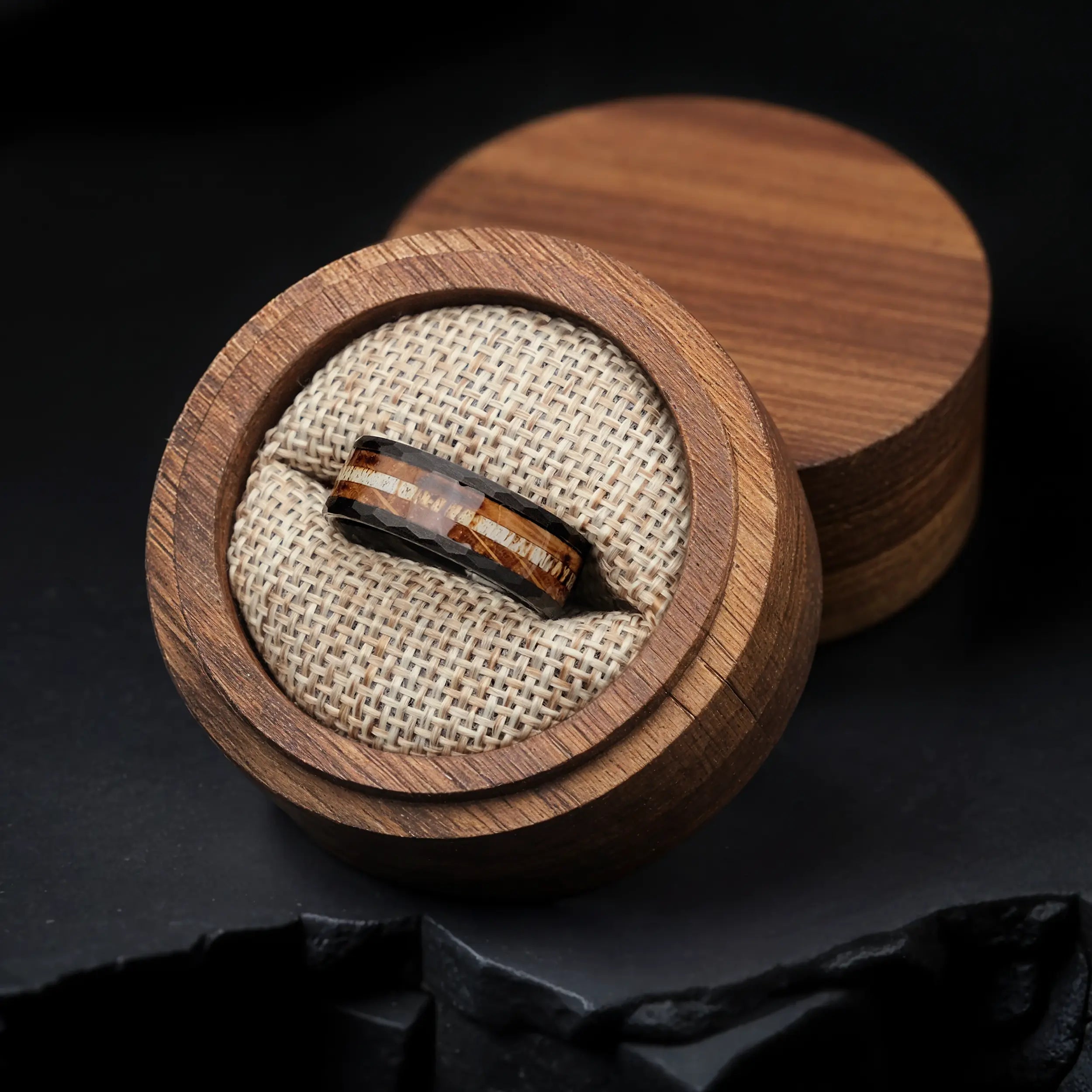 Ardent Whiskey Barrel & Antler Ring