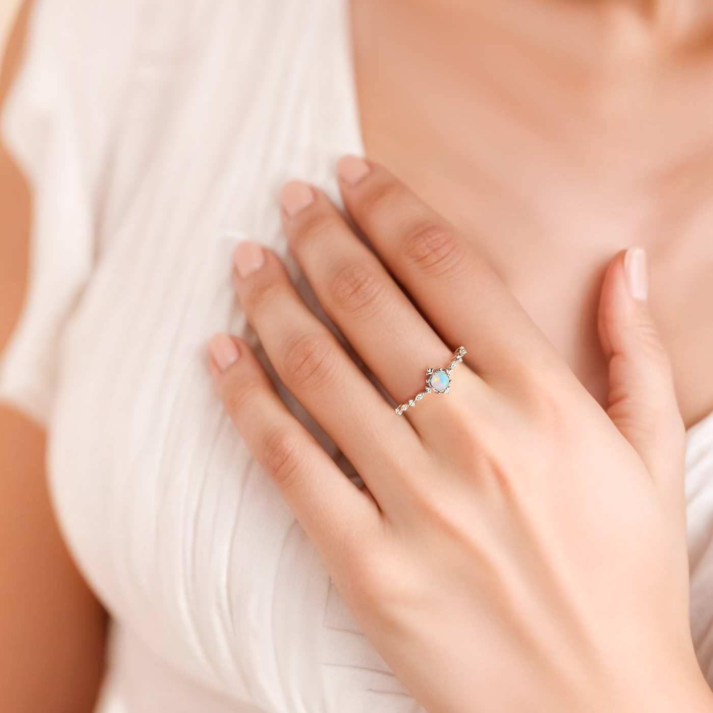 Vintage Opal Engagement Ring