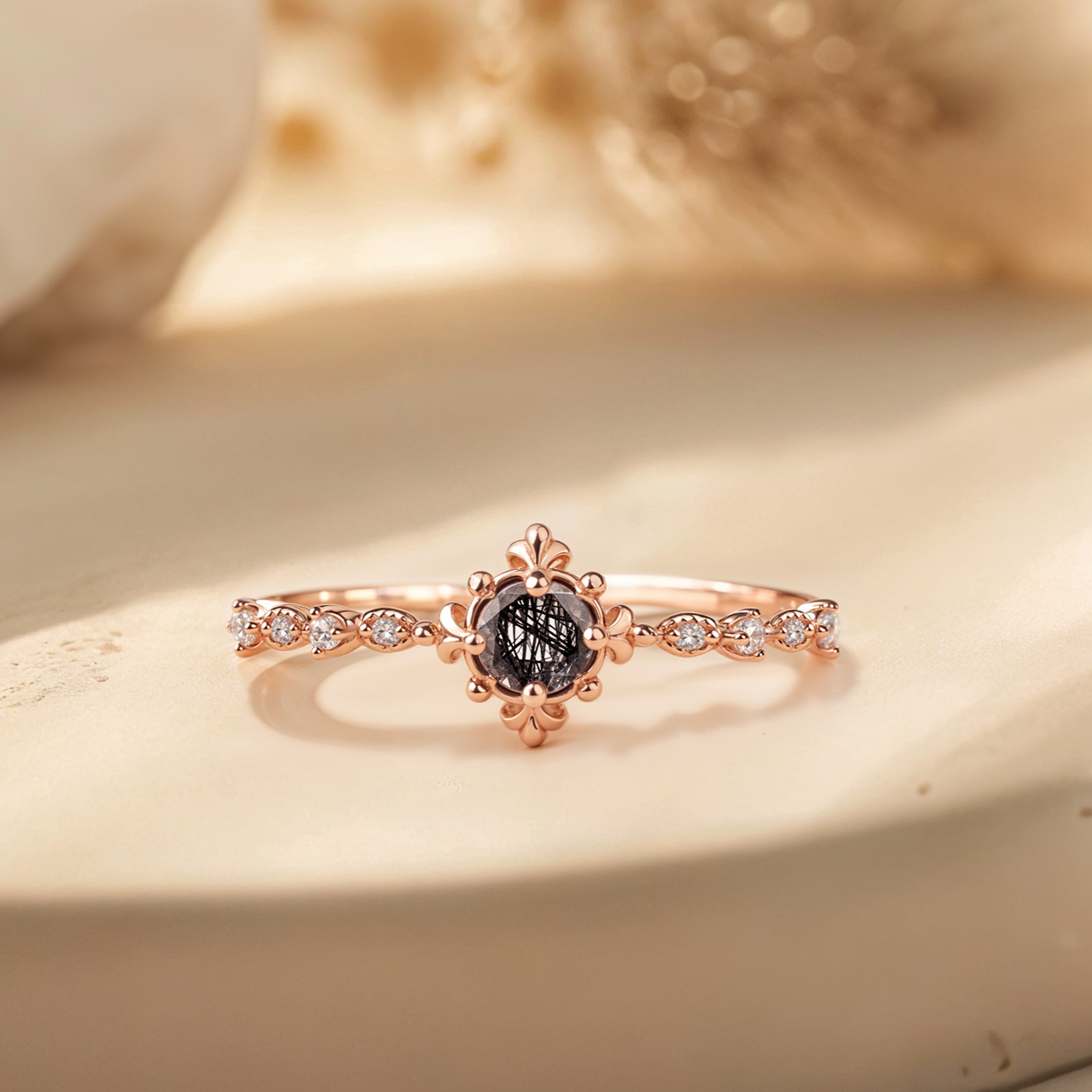 Dainty Black Rutilated Affair