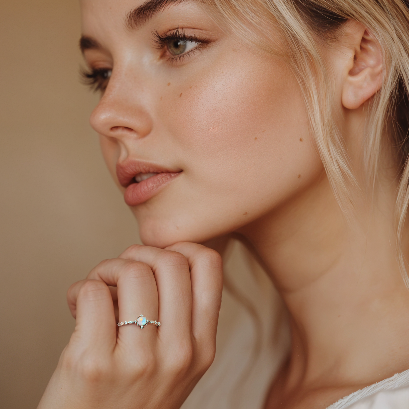 Vintage Opal Engagement Ring