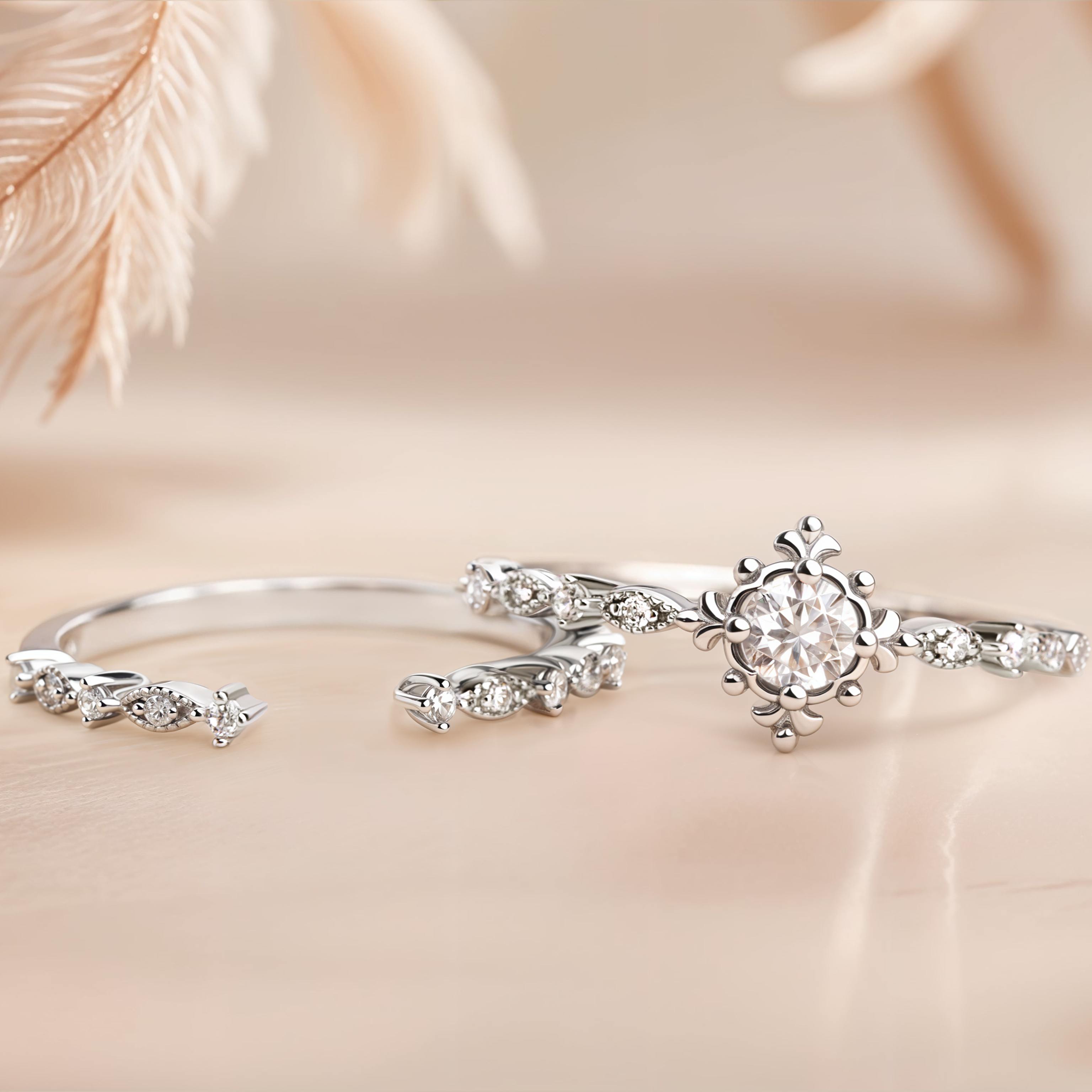 Moissanite Bridal Ring For Her