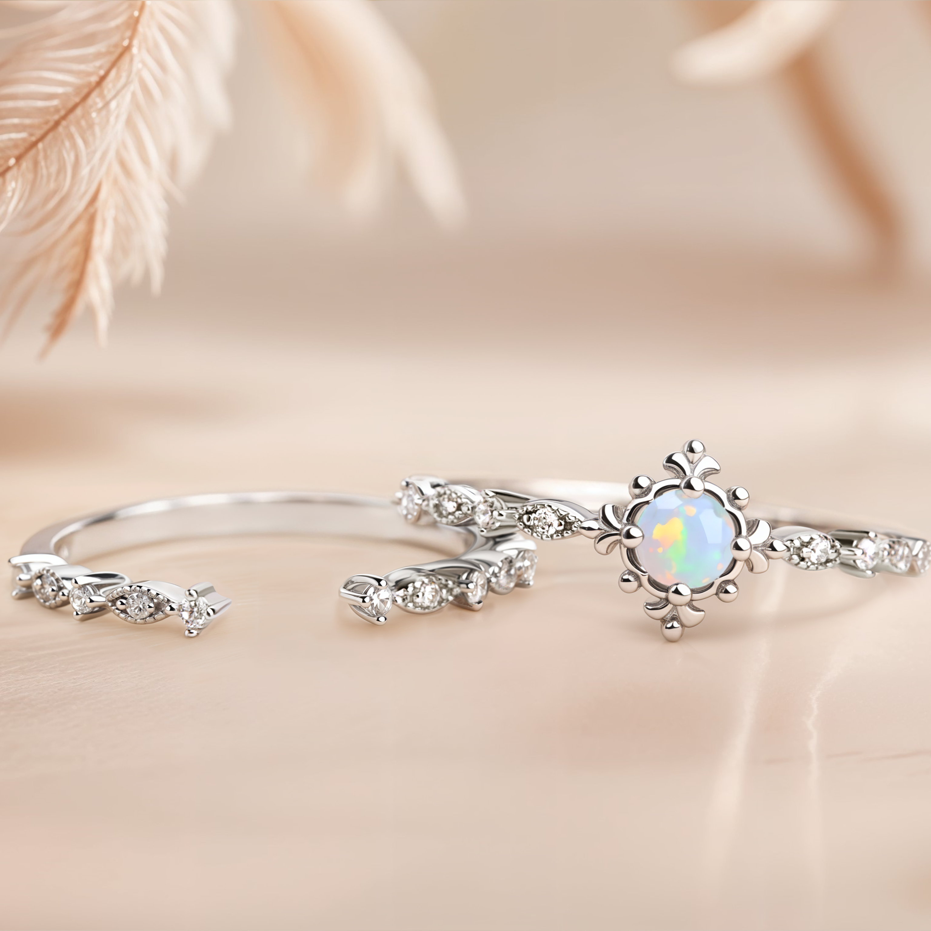 White Opal Promise of Forever Set