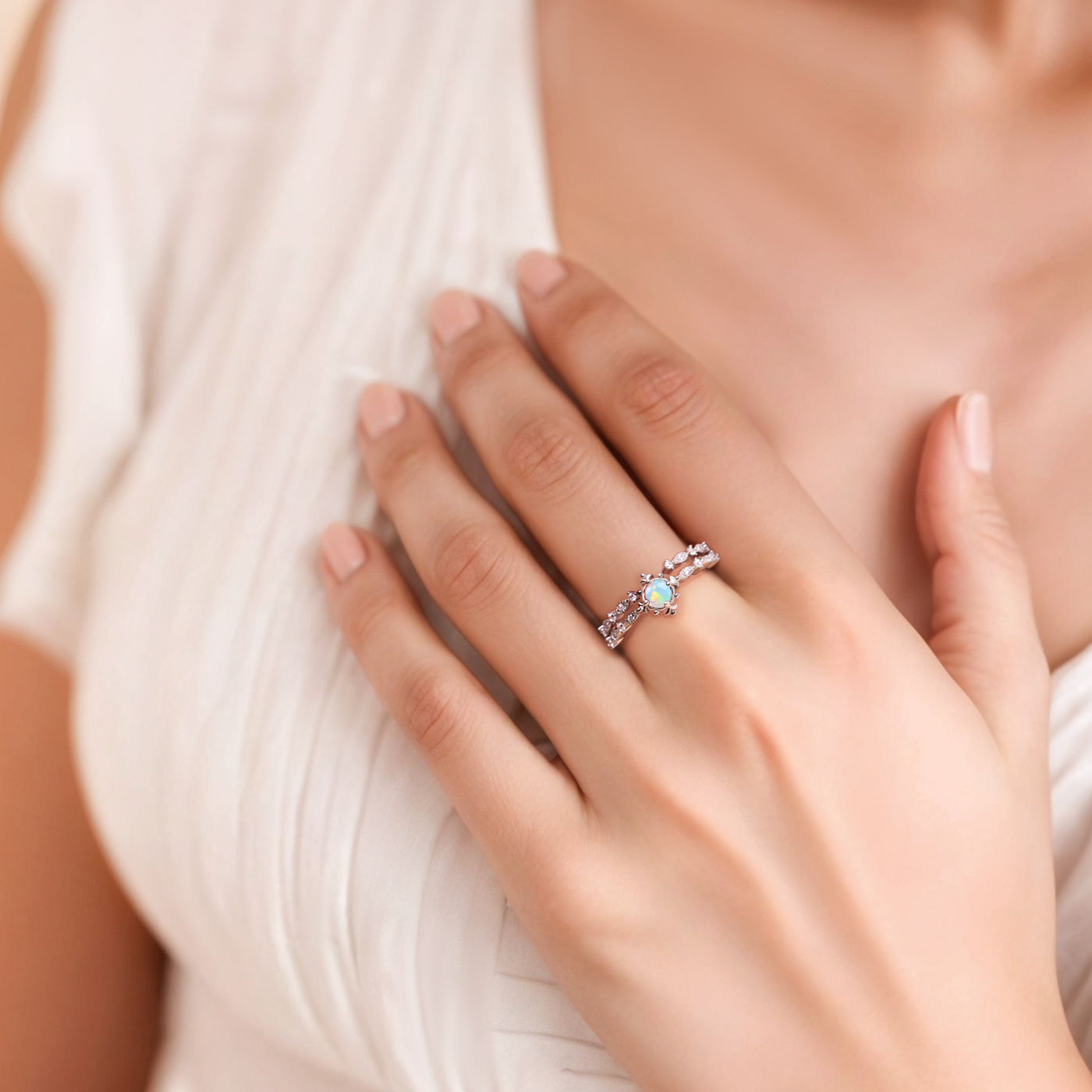 White Opal Promise of Forever Set