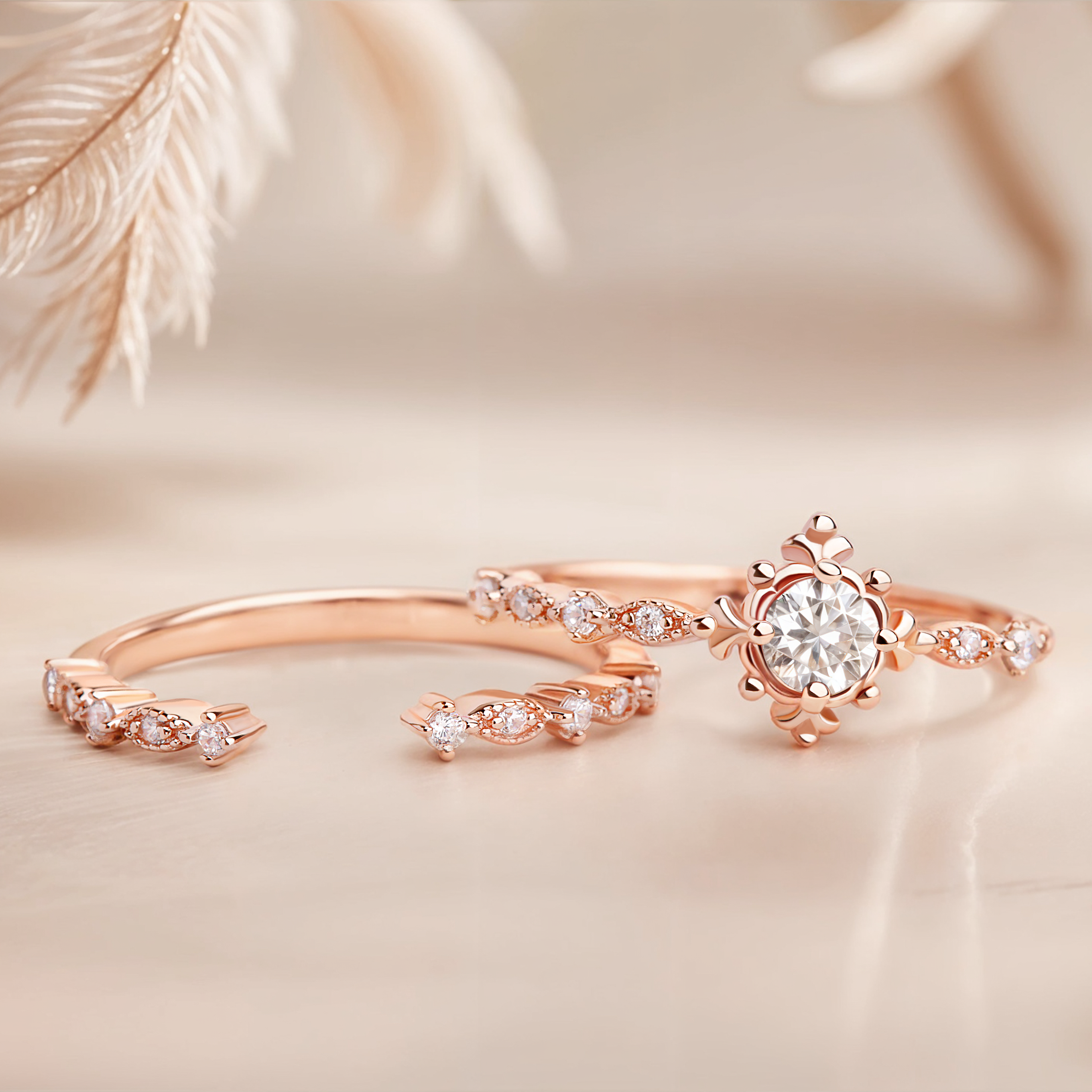 Moissanite Bridal Ring For Her
