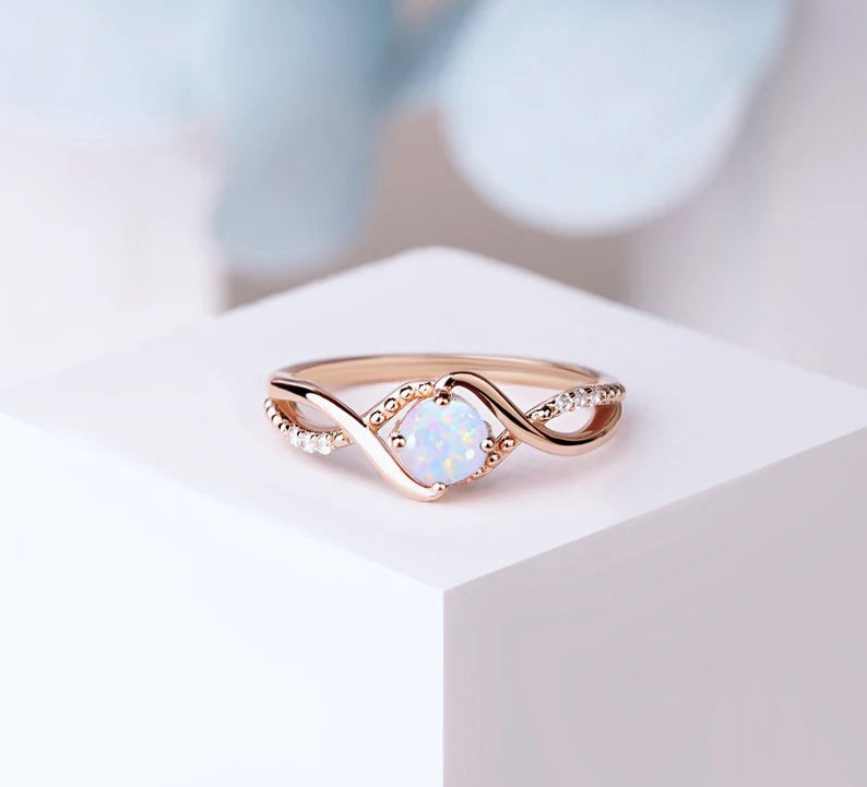  Vintage Opal Enchantment Ring