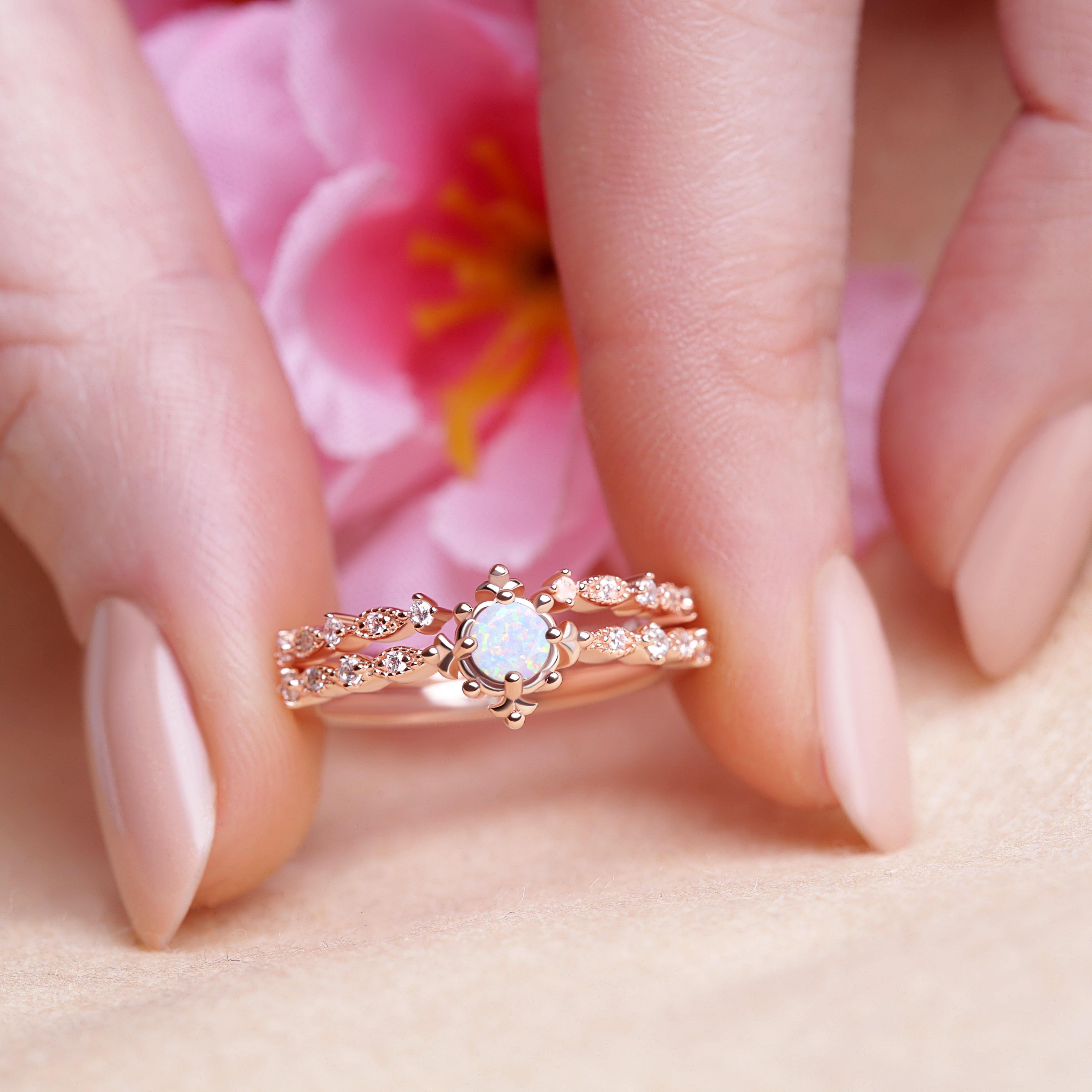 Welo opal engagement ring sales